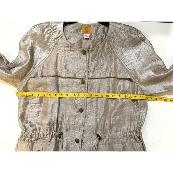 Ruby Rd Vintage Jacket Womens 18W Lightweight Utility Pockets Drawstring Nylon - Picture 5 of 6